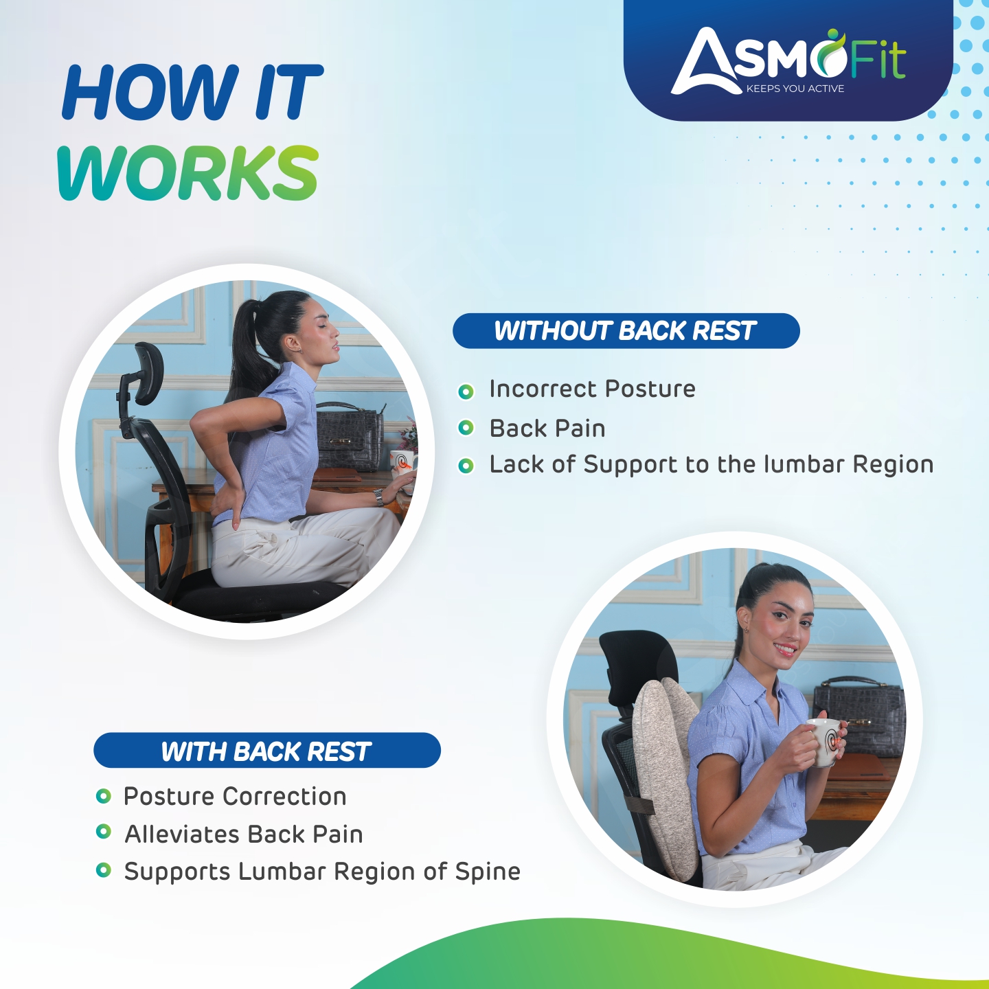 Tooth Back Rest & Coccyx Pillow