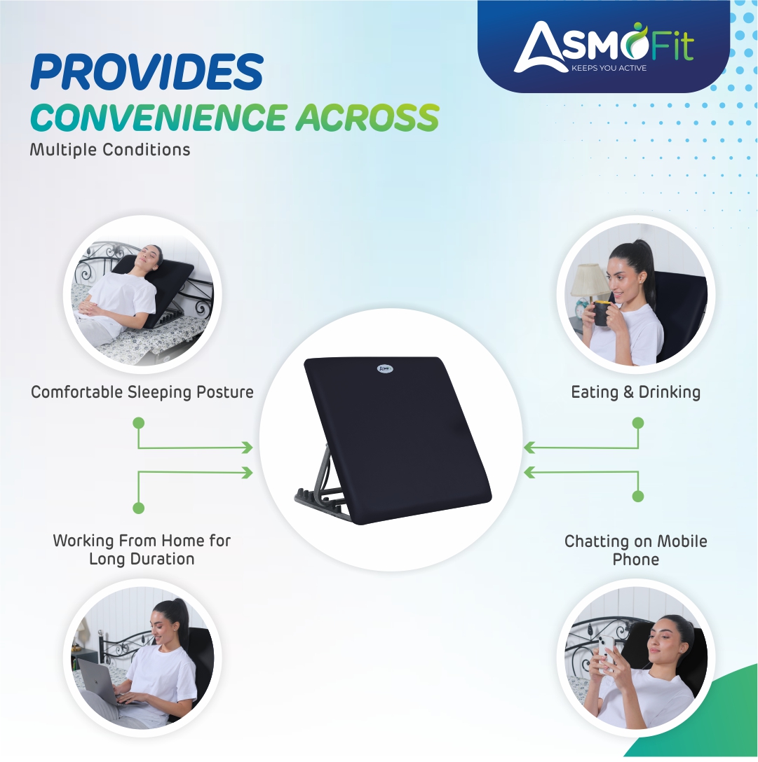 Bed Back Rest Black Standard