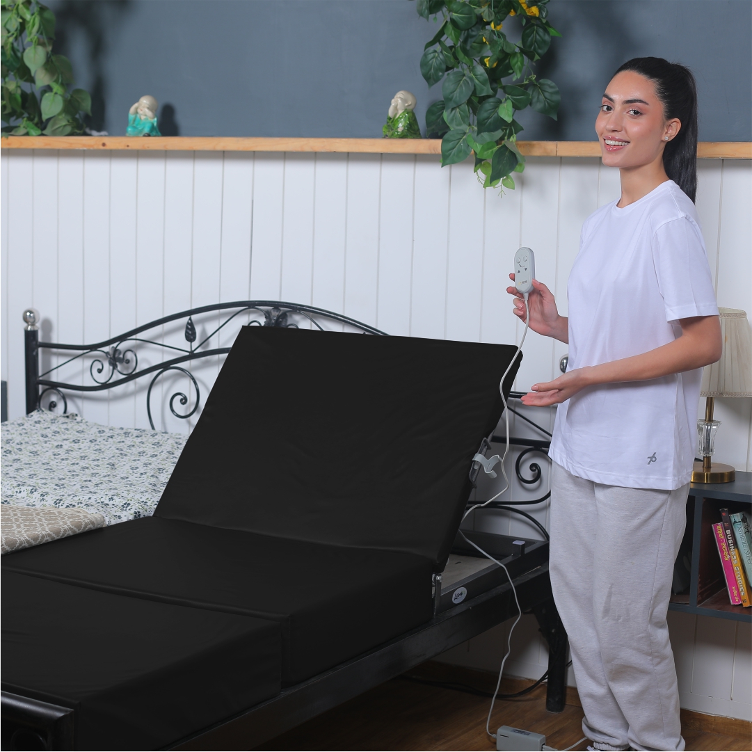 Orthopedic Support Motorized Recliner white black