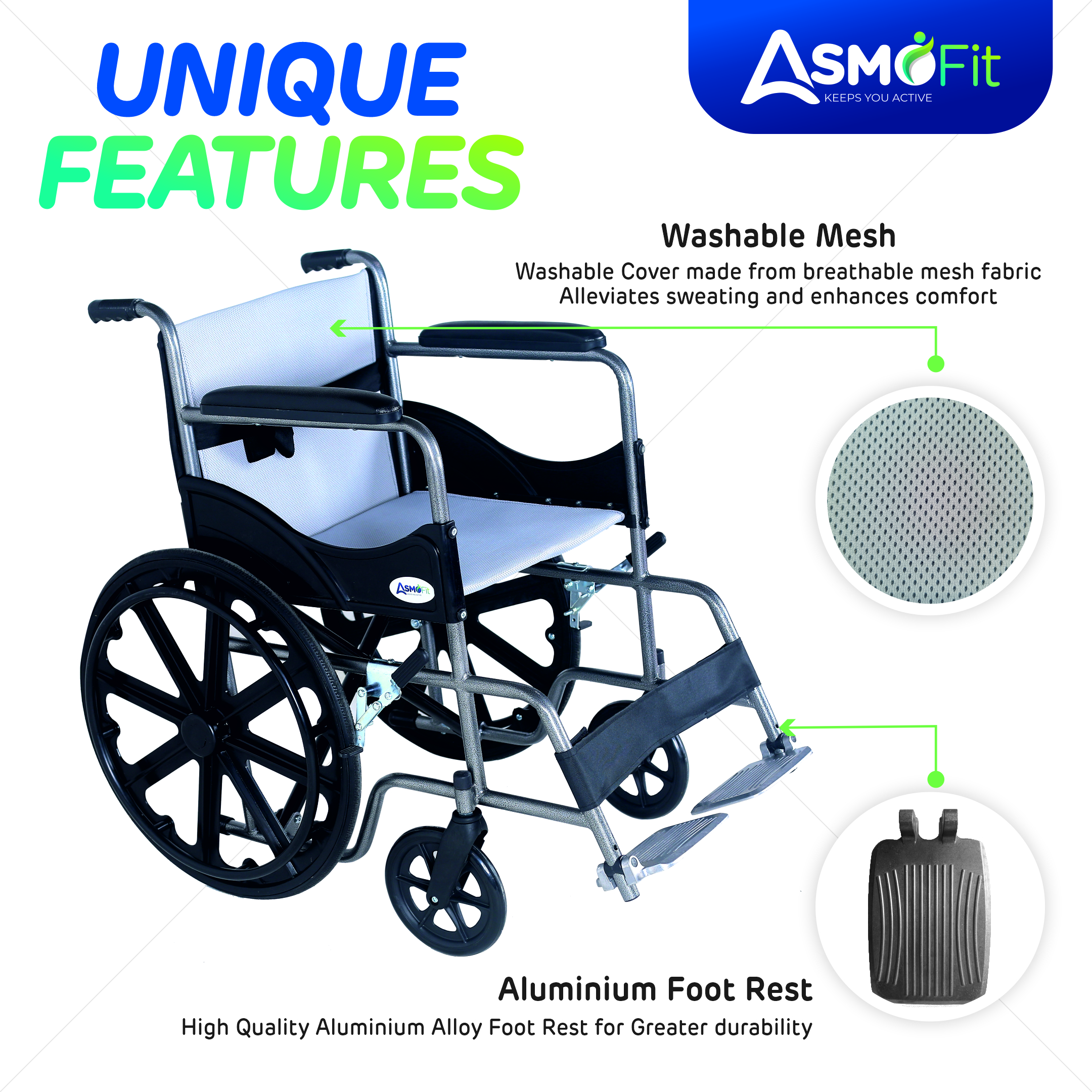 Wheelchair Standard With Mesh Cover