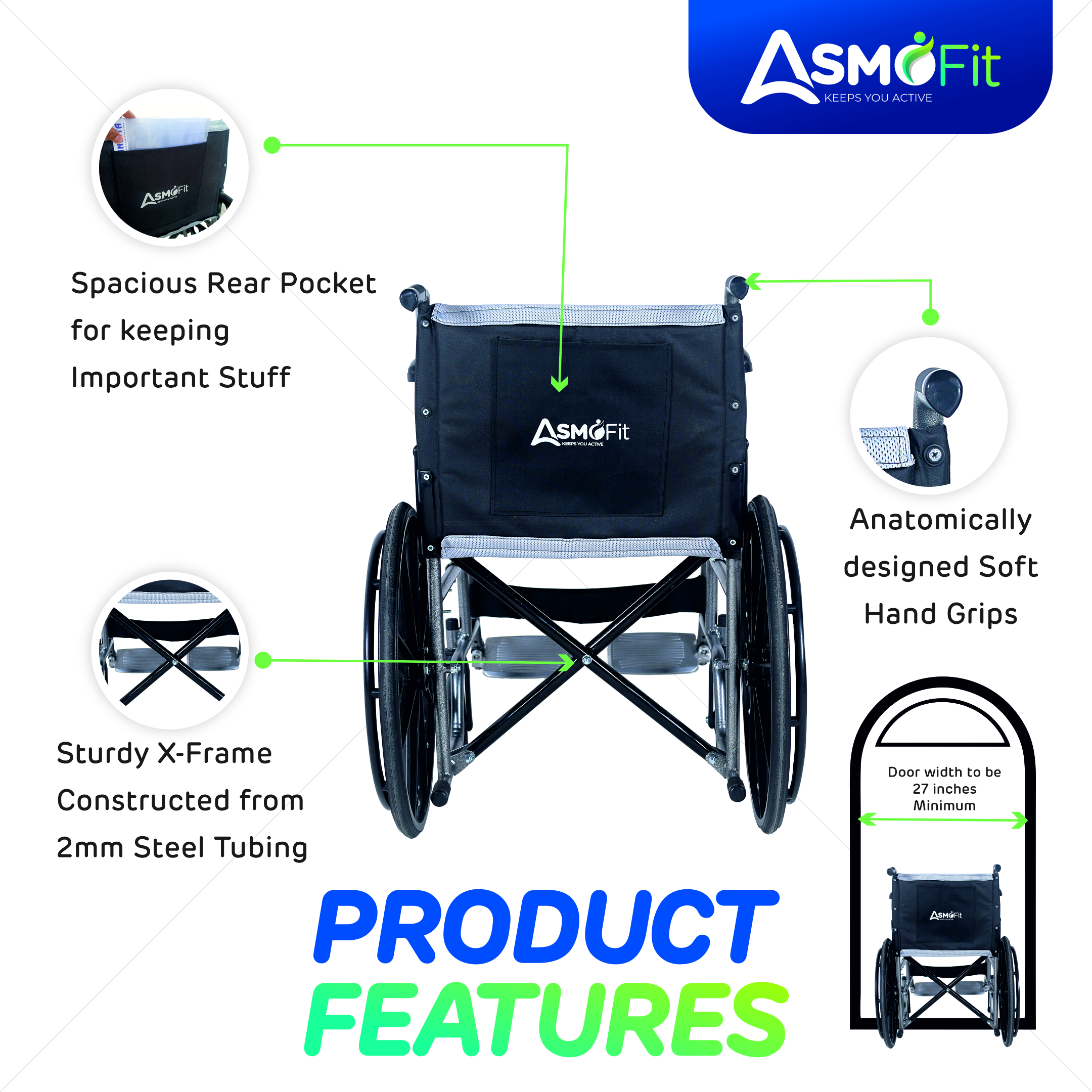 Wheelchair Standard With Mesh Cover