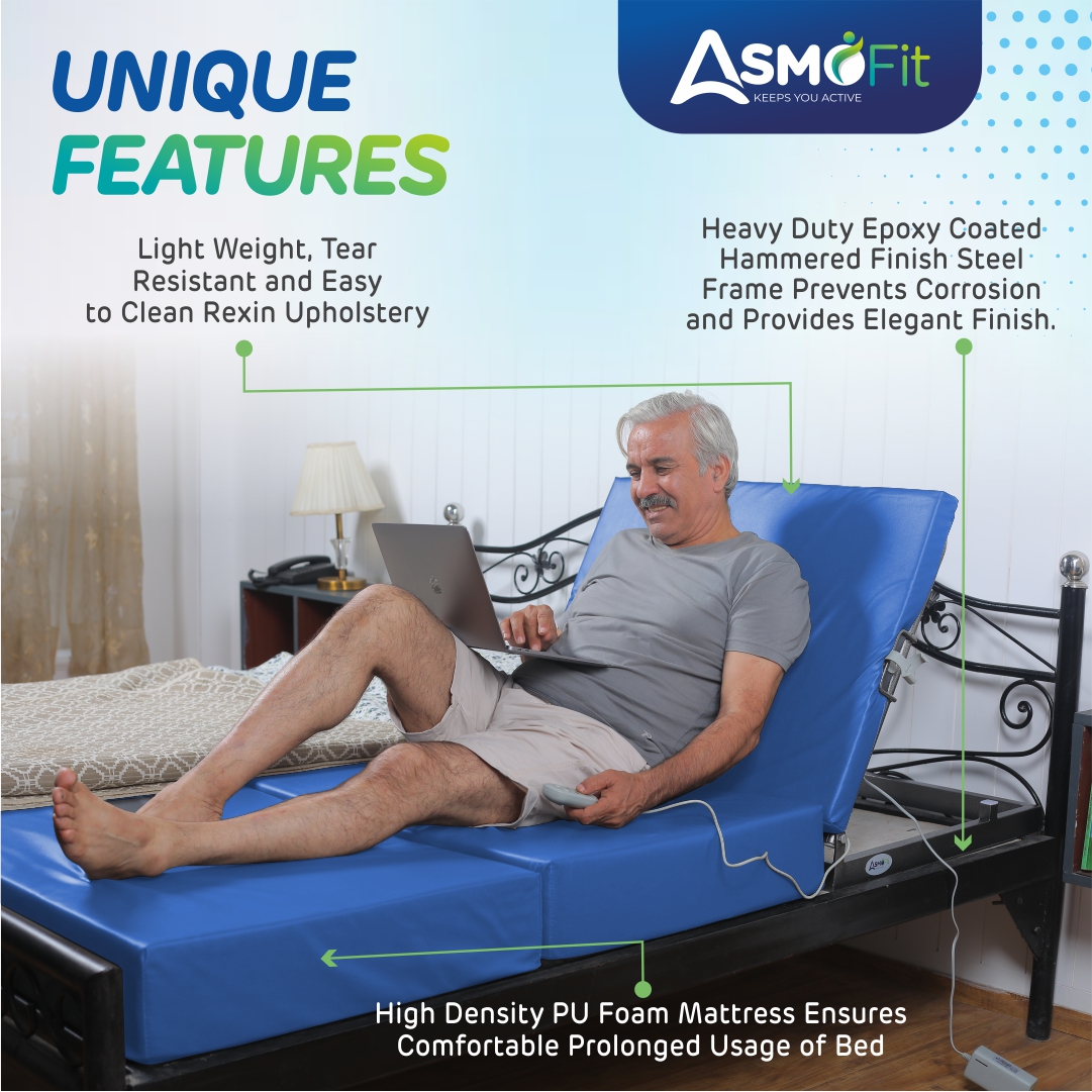 Orthopedic Support Motorized Recliner Blue