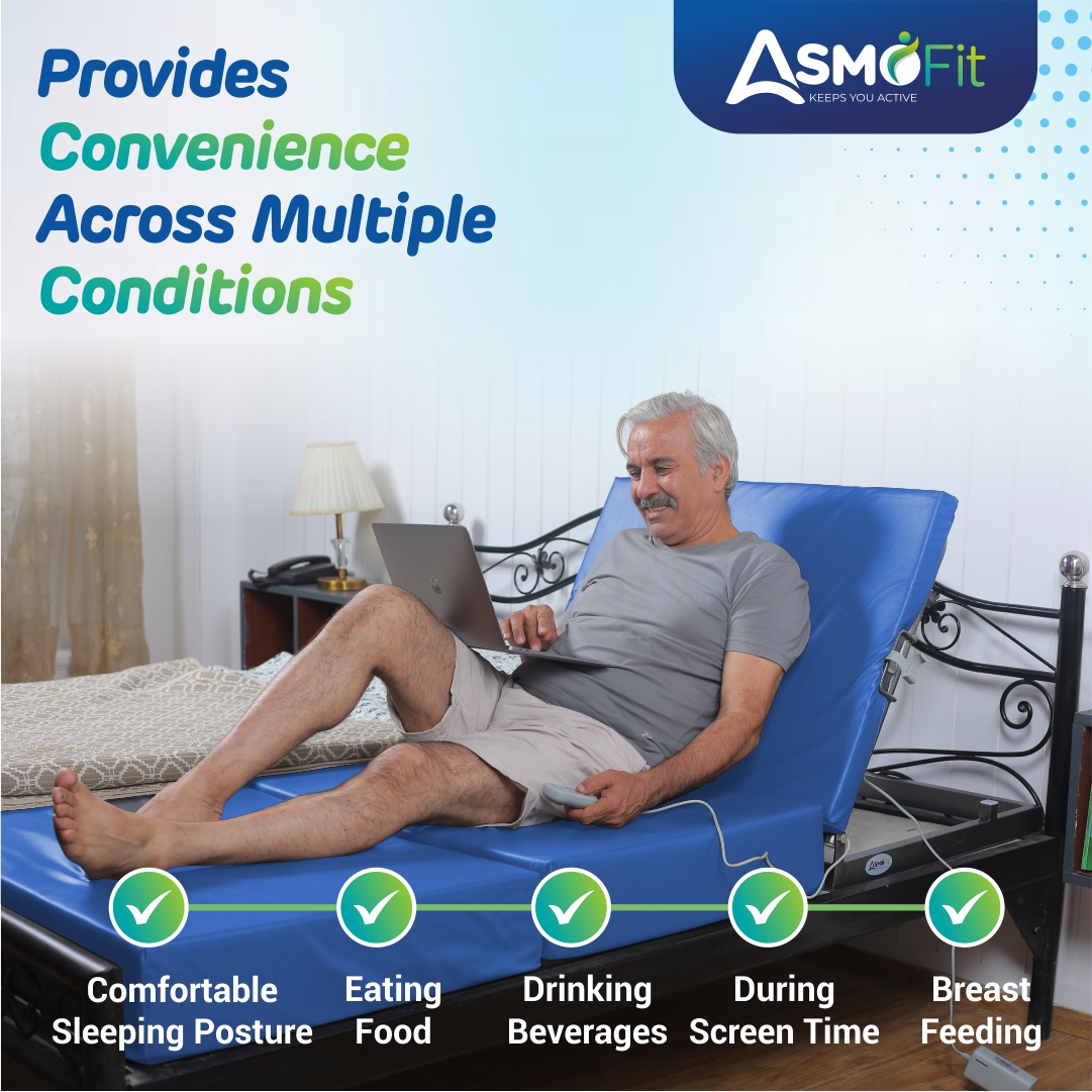 Orthopedic Support Motorized Recliner Blue