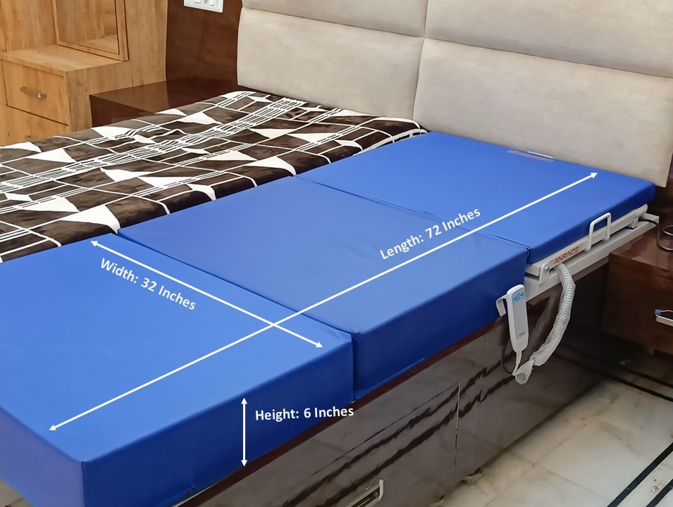 Orthopedic Support Motorized Recliner white blue