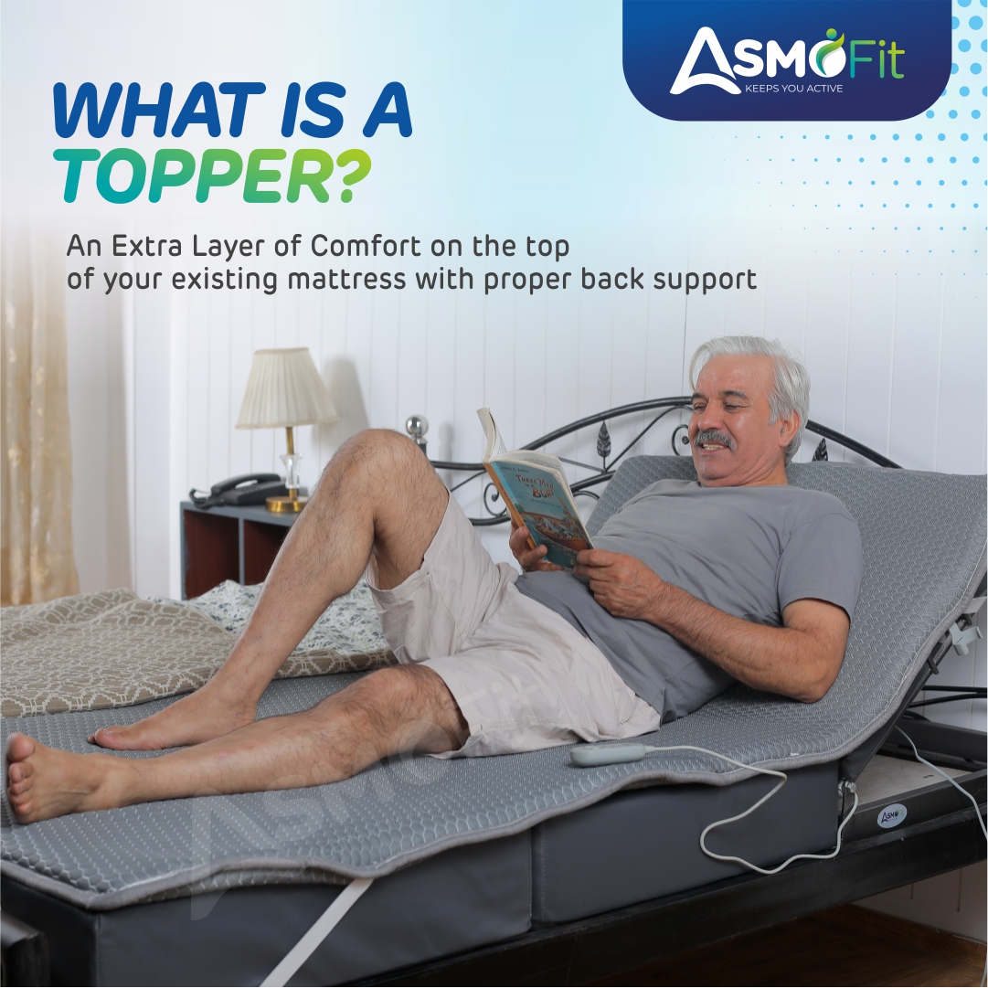 Orthopedic Support Motorized Recliner with topper grey