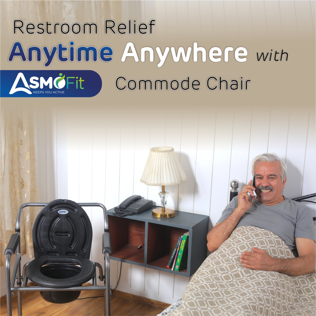 Commode Chair Without Wheels (Antique Silver)