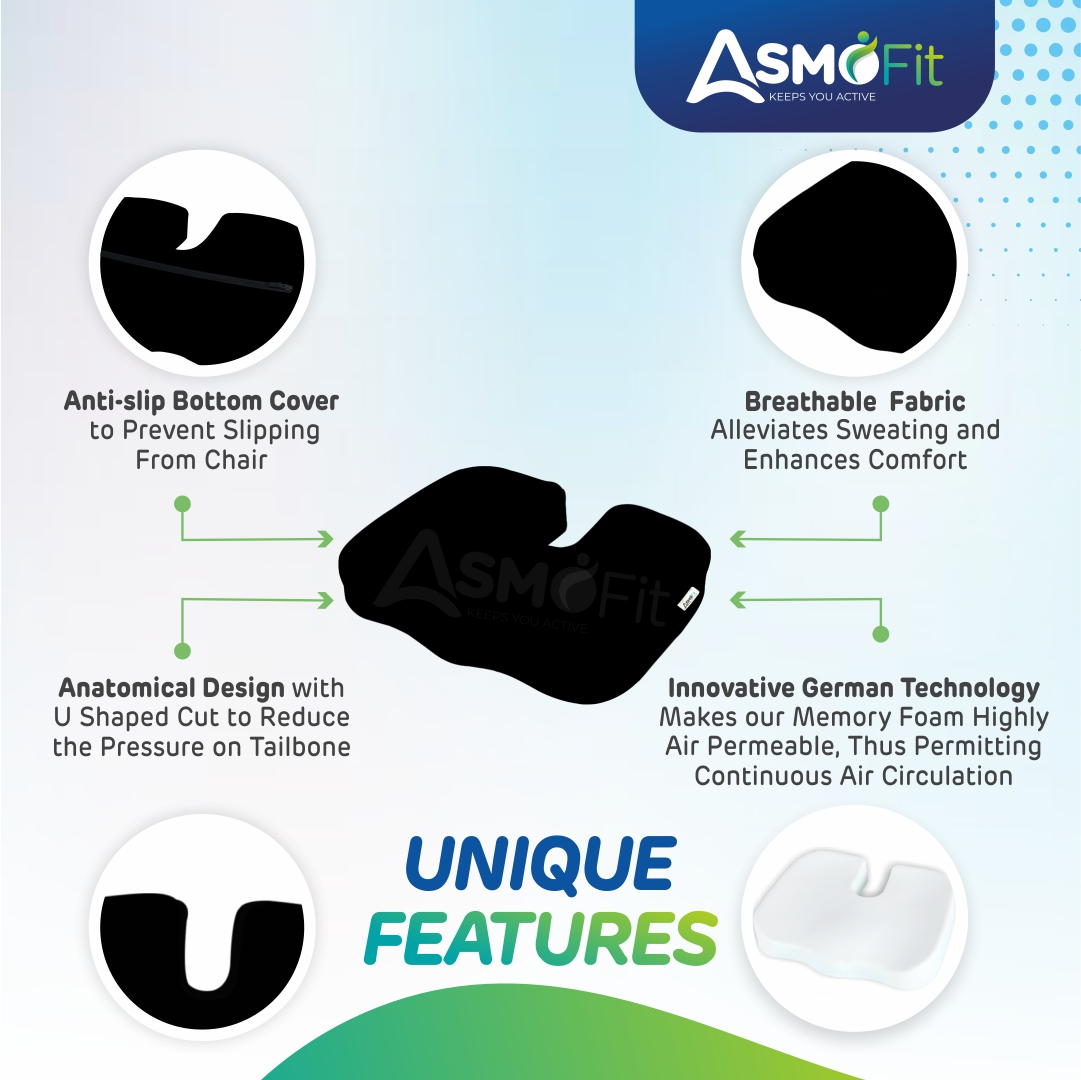 Coccyx Black - PU Foam