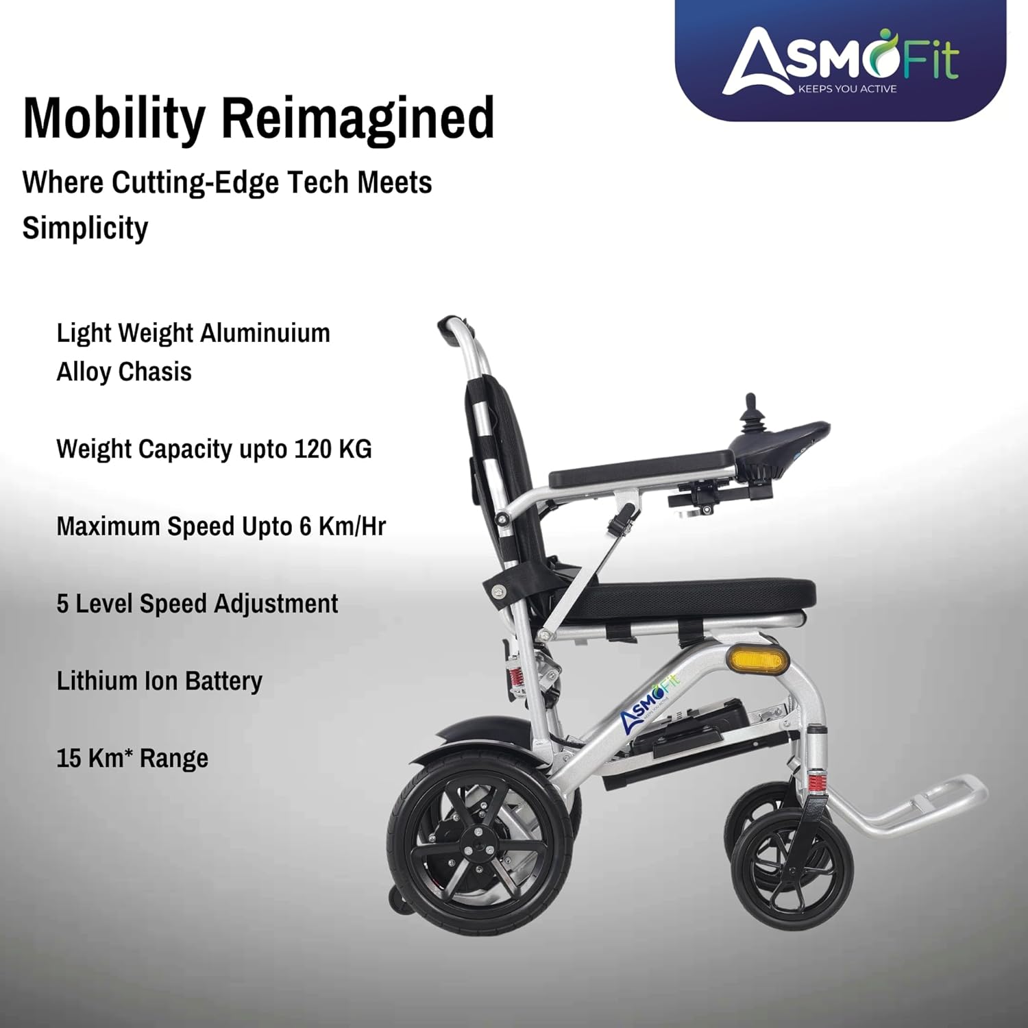 Asmofit Alupro Aluminium Electric Wheelchair