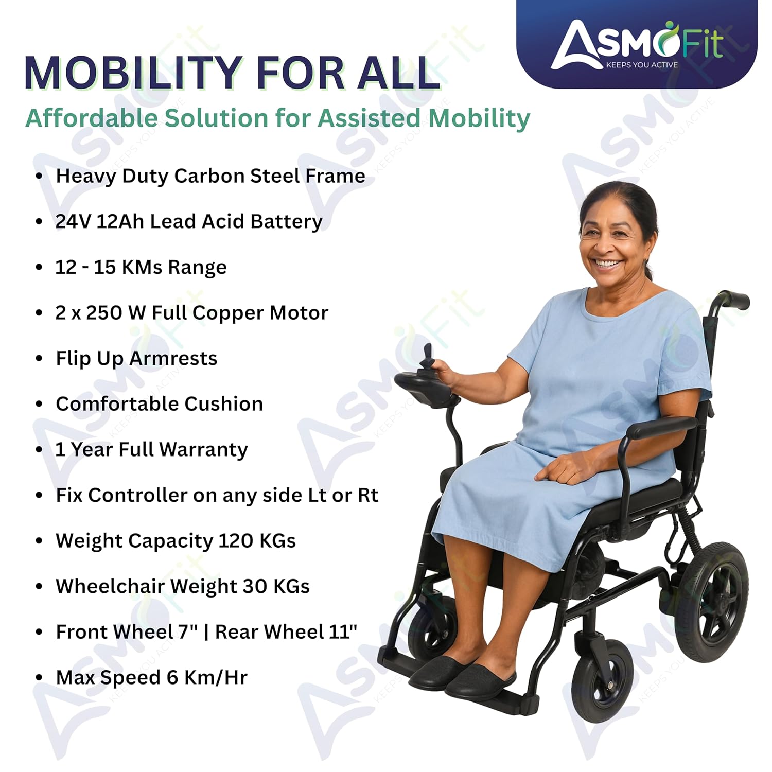 Asmofit Ecopro Foldable Electric Wheelchair